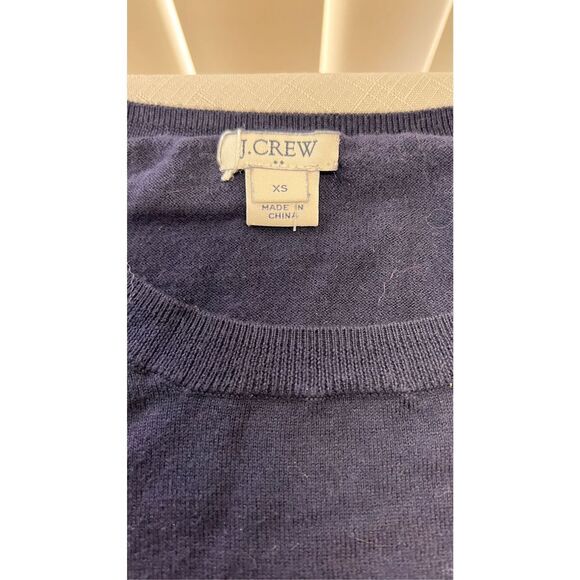 J.Crew Women's Flamingo Crew Neck Long Sleeve Pullover Sweater Pink Blue Size XS - Picture 4 of 6